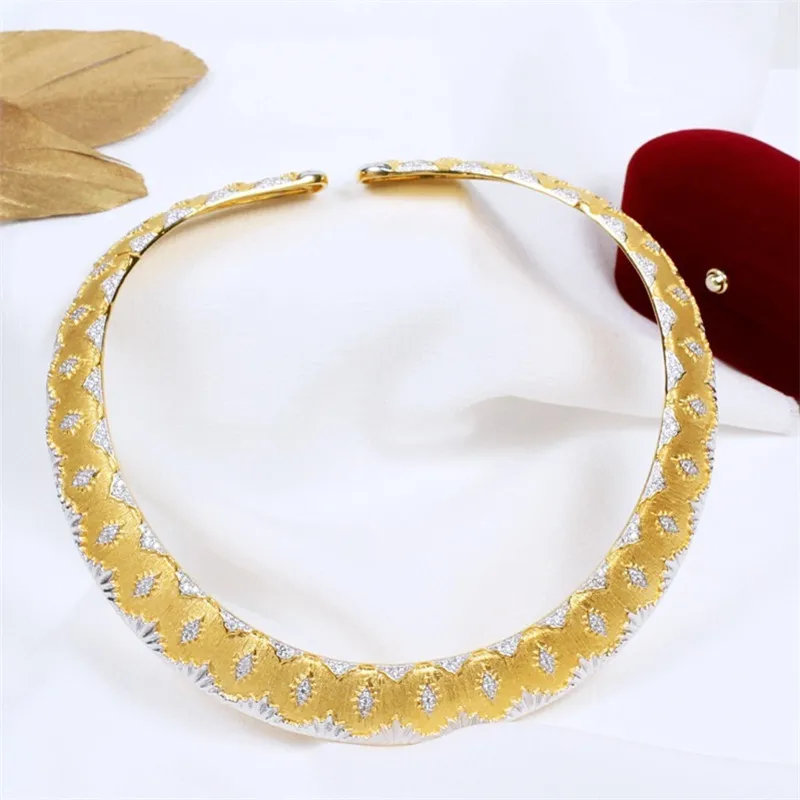 CMajor 925 Sterling Silver Two-tone Personality Temperament Necklace Torques Fine Jewelry Valentine's Day Gift for Women
CMajor 925 Sterling Silver Two-tone Personality Temperament Necklace Torques Fine Jewelry Valentine's Day Gift for Women