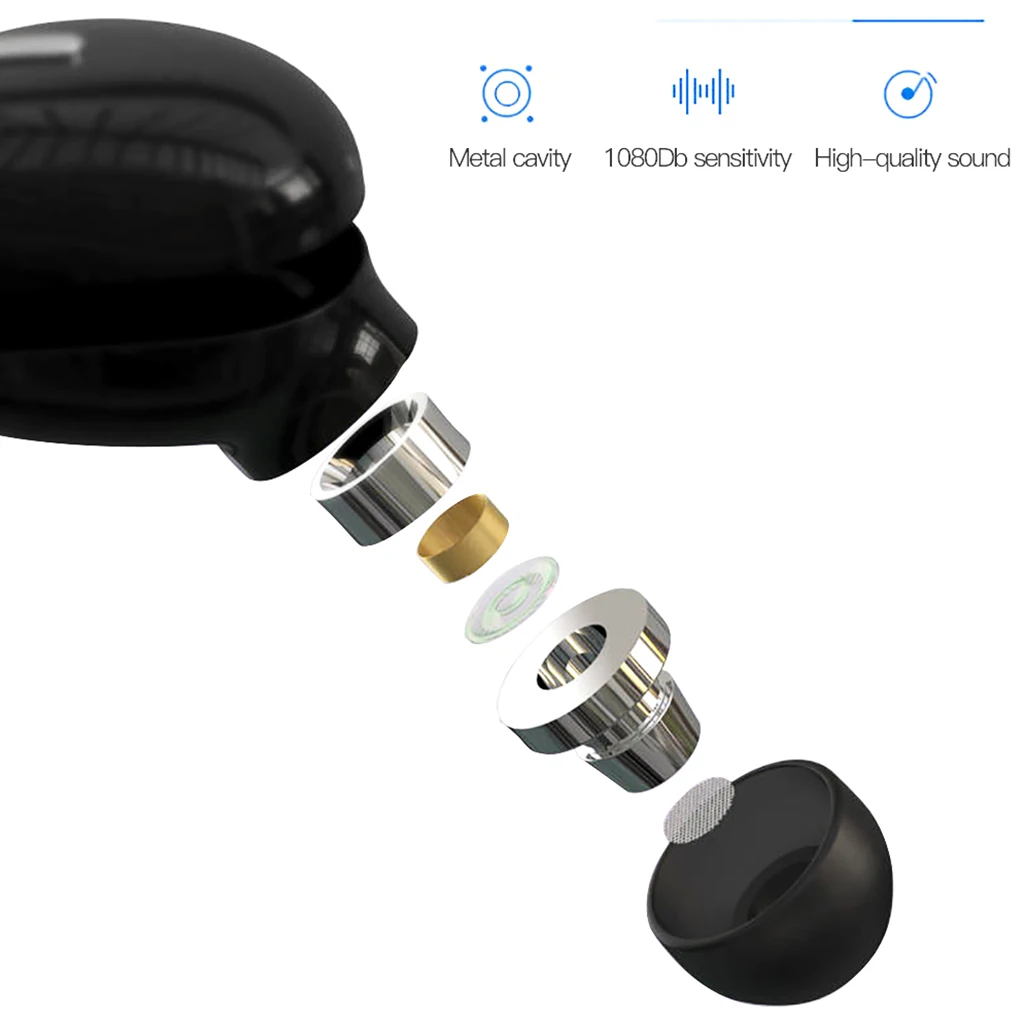 1 шт. миниатюрные беспроводные наушники вкладыши HiFi Bluetooth 5 0 гарнитура с