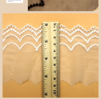 18 yards Embroidered cotton delicate lace on mesh tulle voile lace trim for sewing girl dress edge lace wavy edge lace border
18 yards Embroidered cotton delicate lace on mesh tulle voile lace trim for sewing girl dress edge lace wavy edge lace border