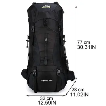 Large Backpack Camping Trekking Hiking Travel Rucksack for Women Men 70L 63HC
Large Backpack Camping Trekking Hiking Travel Rucksack for Women Men 70L 63HC