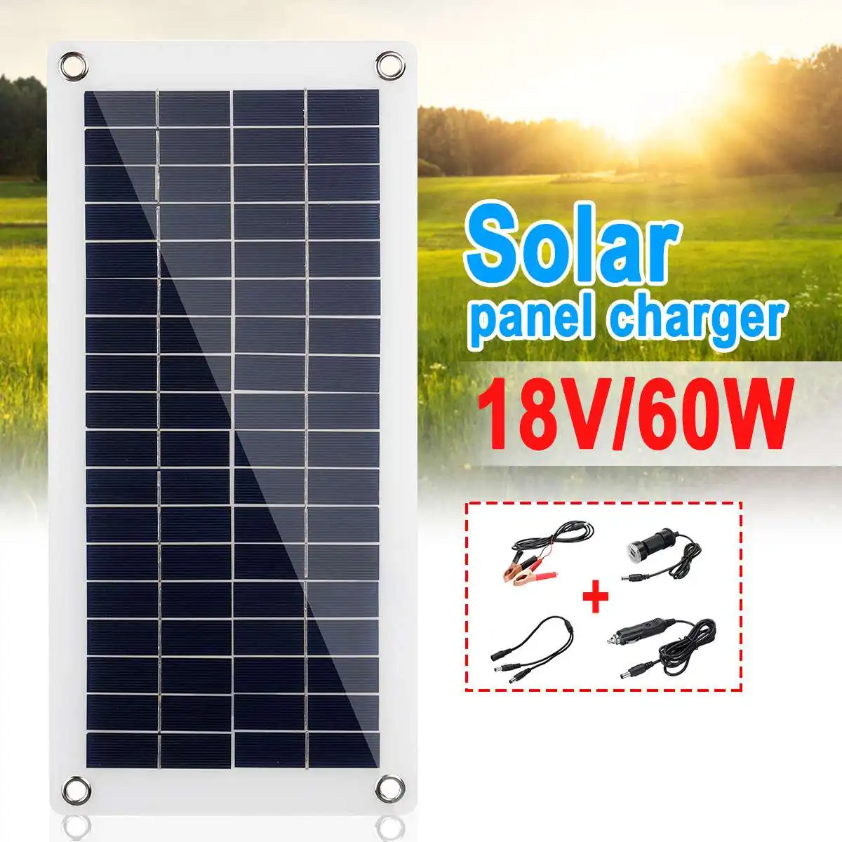 60W 18V Solar Panel Dual USB Output Solar Cells Poly Solar Panel 10/20/30A Controller for Car Yacht Battery Boat Charger
60W 18V Solar Panel Dual USB Output Solar Cells Poly Solar Panel 10/20/30A Controller for Car Yacht Battery Boat Charger