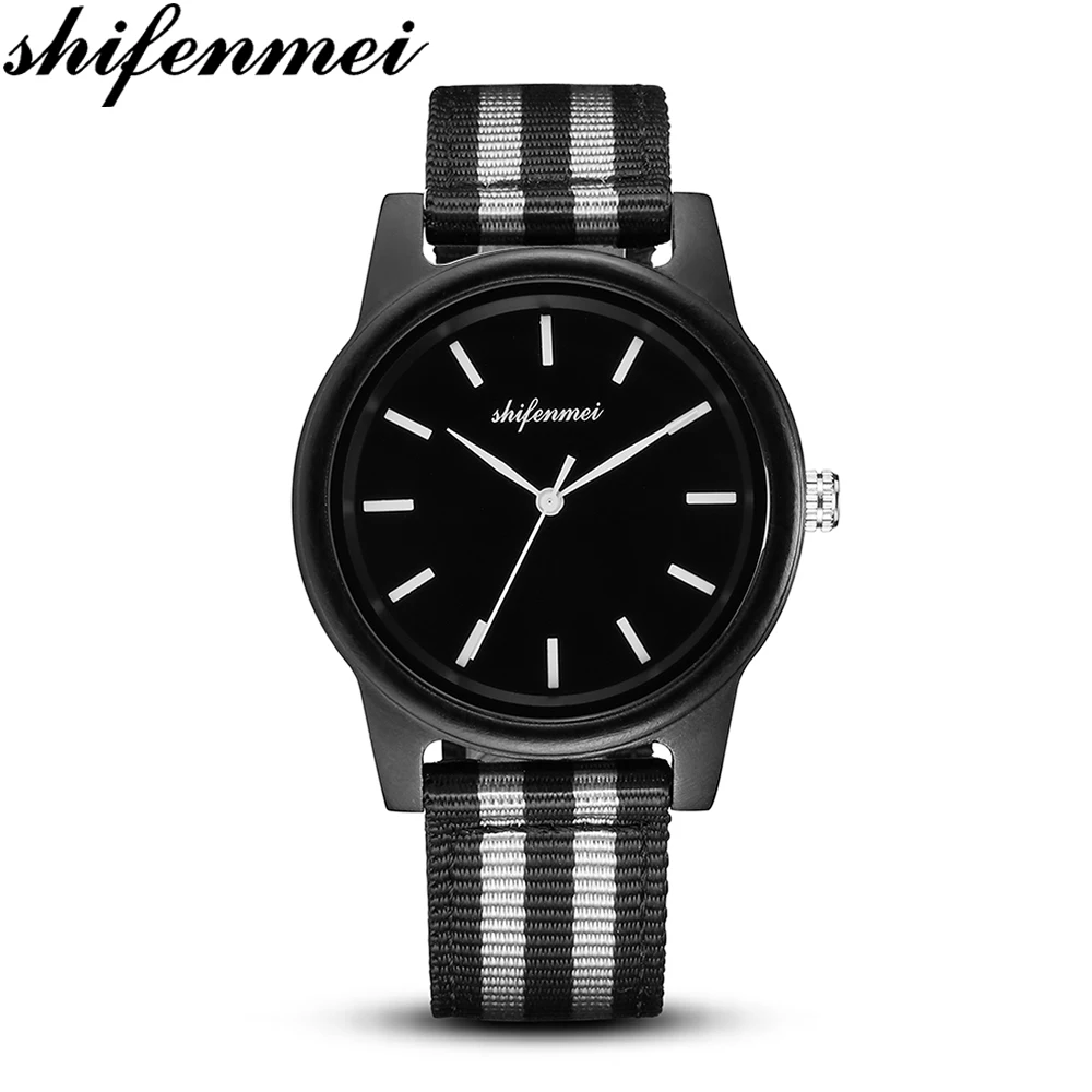 

Shifenmei Watch Women Luxury Brand Ladies Quartz Wristwatch Nylon Wooden Watches Fashion Clock Relogio Feminino 5572