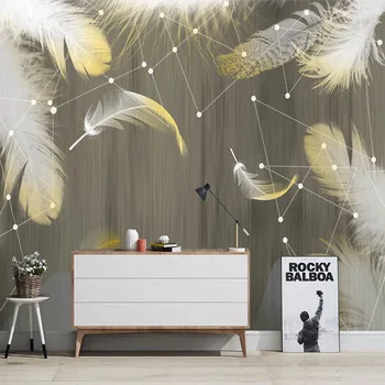 Custom 3D Wallpaper Modern Minimalist Wood Grain Feather Constellation Pattern Murals Living Room TV Bedroom Papel De Parede 3 D
Custom 3D Wallpaper Modern Minimalist Wood Grain Feather Constellation Pattern Murals Living Room TV Bedroom Papel De Parede 3 D