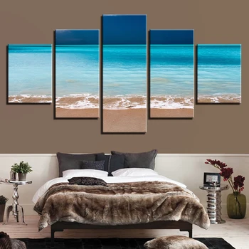 HD Printed Canvas Modular Pictures Wall Art 5 Piece Blue Wave Beach Calm Sea View Painting For Living Room Decor Posters(No Fram
HD Printed Canvas Modular Pictures Wall Art 5 Piece Blue Wave Beach Calm Sea View Painting For Living Room Decor Posters(No Fram