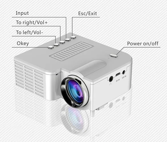 UC28A home LED mini portable projector with HDMI AV interface with remote control white European regulations for Home Cinema
UC28A home LED mini portable projector with HDMI AV interface with remote control white European regulations for Home Cinema
