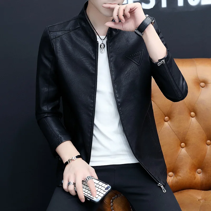 Spring And Autumn New Style Solid Color Youth Korean-style Fashion Casual Slim Fit Cool Embossed MEN'S Leather Coat
Spring And Autumn New Style Solid Color Youth Korean-style Fashion Casual Slim Fit Cool Embossed MEN'S Leather Coat