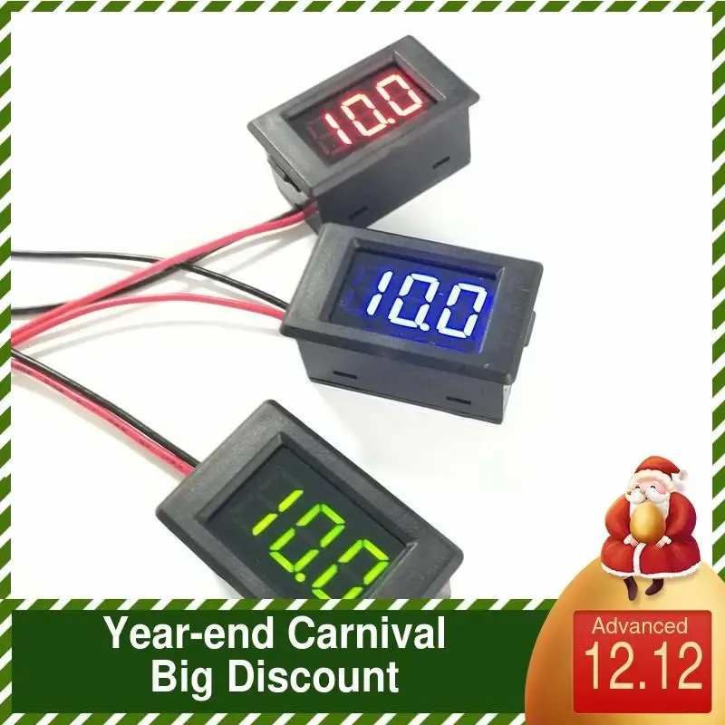 Peacefair PVEM-001 DC 3.5 V-35 V Voltage Meter Digital Blue/Red/Yellow LED Display 0.36 Inch Volt Tester Reverse Protection
Peacefair PVEM-001 DC 3.5 V-35 V Voltage Meter Digital Blue/Red/Yellow LED Display 0.36 Inch Volt Tester Reverse Protection