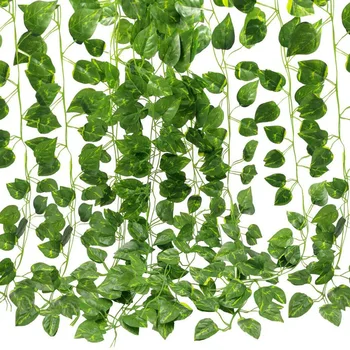 24 Pcs Artificial Ivy Garland Foliage Green Leaves Fake Hanging Vine Plant for Wedding Party Garden Wall Decoration
24 Pcs Artificial Ivy Garland Foliage Green Leaves Fake Hanging Vine Plant for Wedding Party Garden Wall Decoration