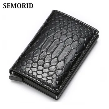 SEMORID Phyton PU Leather Men ID Credit Card Holder Wallet RFID Blocking Aluminum Metal Smart Business Bank Card Case Wallet
SEMORID Phyton PU Leather Men ID Credit Card Holder Wallet RFID Blocking Aluminum Metal Smart Business Bank Card Case Wallet