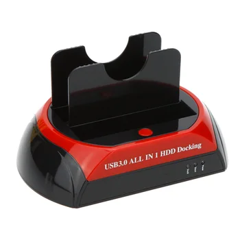 All in 1 2.5"/3.5" HDD Docking Dual Double IDE SATA USB 3.0/2.0 Dock Station 70MB/S Cloning 5GB/s Transfer Speed 
All in 1 2.5"/3.5" HDD Docking Dual Double IDE SATA USB 3.0/2.0 Dock Station 70MB/S Cloning 5GB/s Transfer Speed