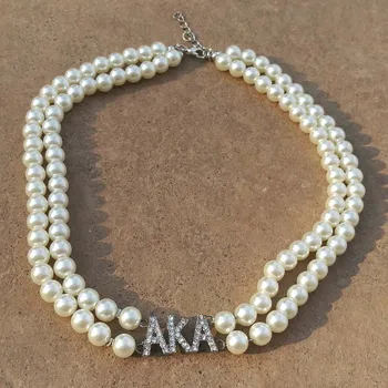 Dropship sorority society accessories Greek AKA double line Pearl Necklace Jewelry
Dropship sorority society accessories Greek AKA double line Pearl Necklace Jewelry
