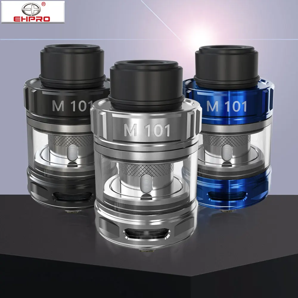 Ehpro M101 MTL Atomizer 2ml 3ml Capacity 510 Thread Electronic Cigarette 0.3ohm Mesh Coil Vaporizer Dripka Tank for Vape
Ehpro M101 MTL Atomizer 2ml 3ml Capacity 510 Thread Electronic Cigarette 0.3ohm Mesh Coil Vaporizer Dripka Tank for Vape