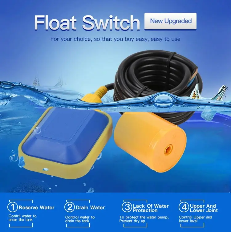 1PC Cable Controller Float Switch Liquid Fluid Water Level Float Switch Controller Contactor Sensor M15-2 M15-3 M15-4 M15-5
1PC Cable Controller Float Switch Liquid Fluid Water Level Float Switch Controller Contactor Sensor M15-2 M15-3 M15-4 M15-5