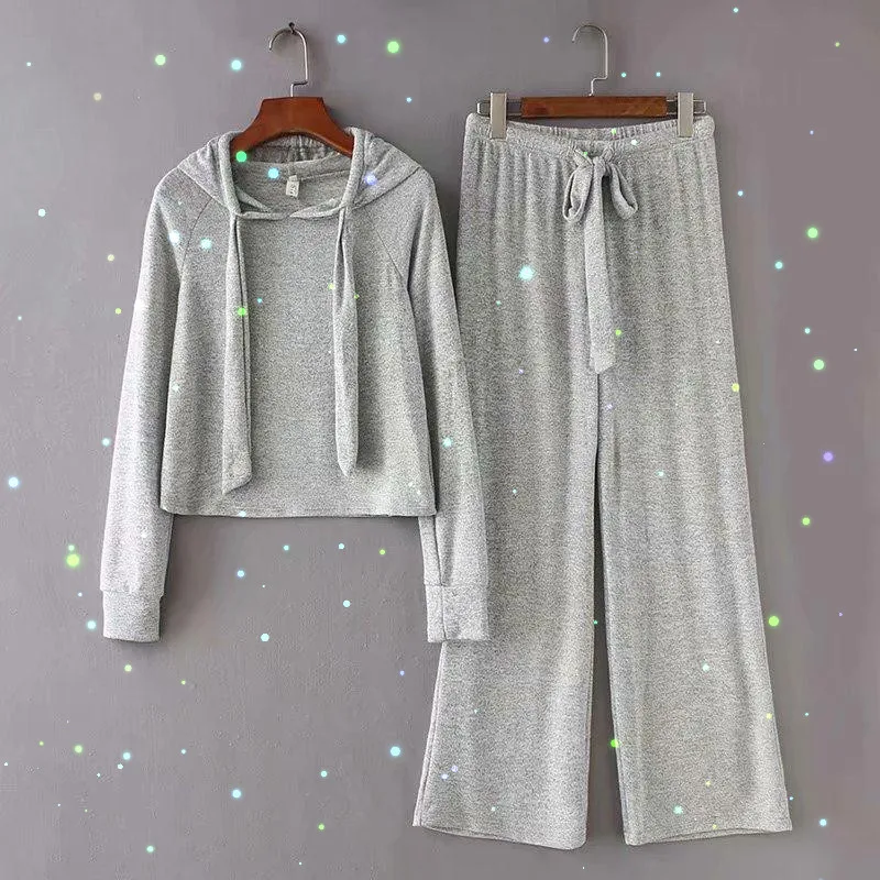 2018 Spring And Autumn New Style Solid Color Elasticity Versatile Comfortable Knitted Colored Cotton Hoodie Pants WOMEN'S Suit J
2018 Spring And Autumn New Style Solid Color Elasticity Versatile Comfortable Knitted Colored Cotton Hoodie Pants WOMEN'S Suit J