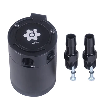 4.72''Universal Compact Baffled 2-Port Oil Catch Can Tank Air-Oil Separator Black 
4.72''Universal Compact Baffled 2-Port Oil Catch Can Tank Air-Oil Separator Black