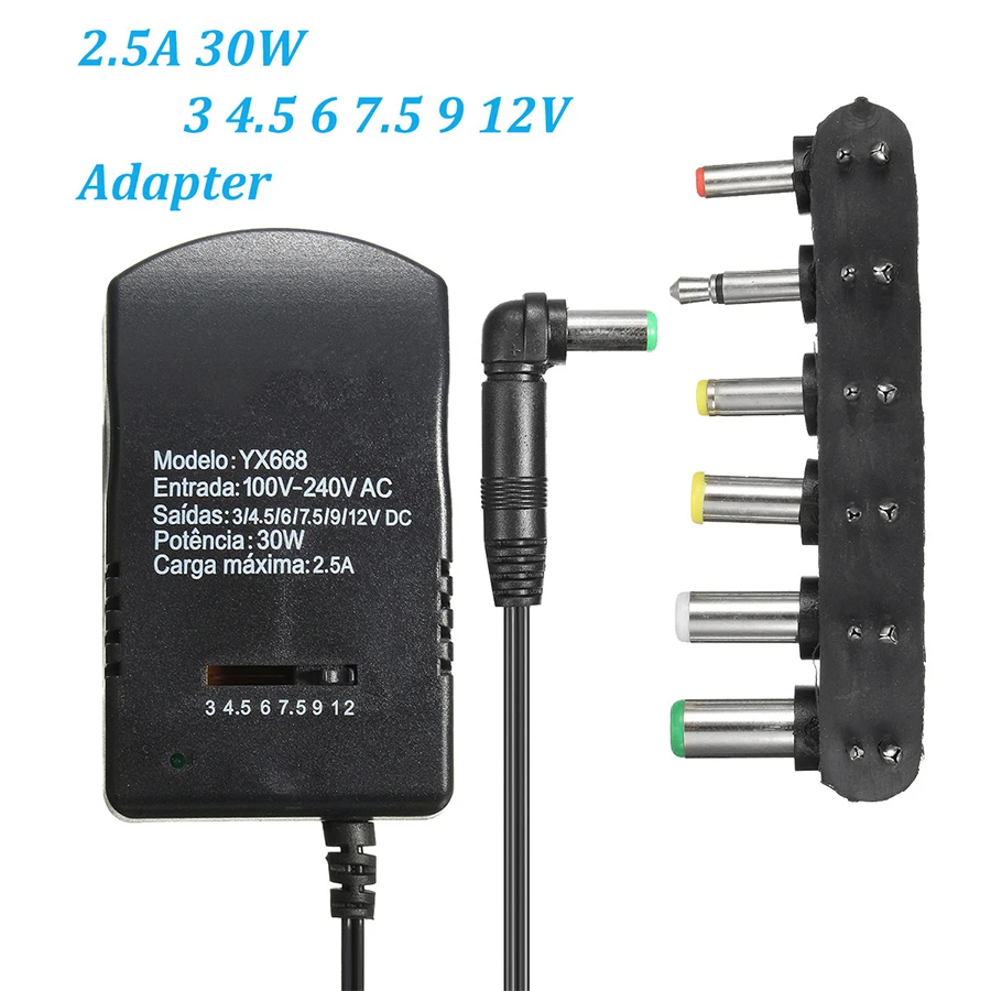 AC DC 220V Мощность адаптер Универсальный 3V 4 5 V 6V 9V 12V 3A Питание трансформатор