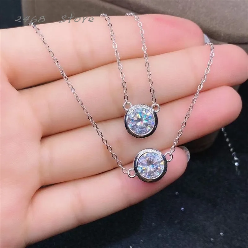 New style 925 silver inlaid Moissanite Pendant necklace, women is Pendant necklace, super shiny, D color, VVS1
New style 925 silver inlaid Moissanite Pendant necklace, women is Pendant necklace, super shiny, D color, VVS1