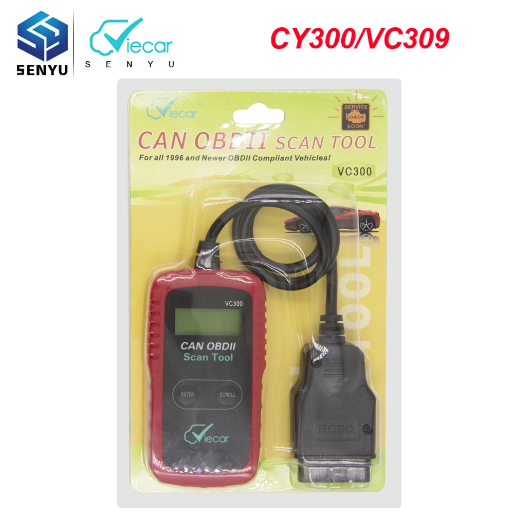 

Viecar VC309 VC300 ELM 327 V1.5 OBD OBD 2 Car Diagnostic Auto tool OBD2 Scanner Automotivo odb2 ELM327 V1.5 CY300 Code Reader