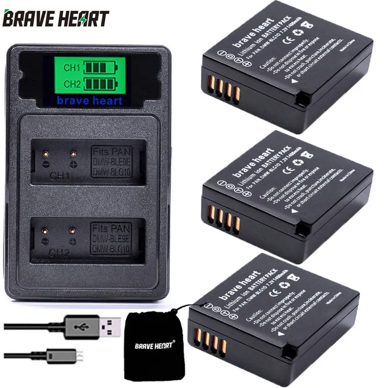 DMW-BLG10 dmw blg10 Камера Батарея + ЖК-дисплей USB Dual Зарядное устройство для цифрового