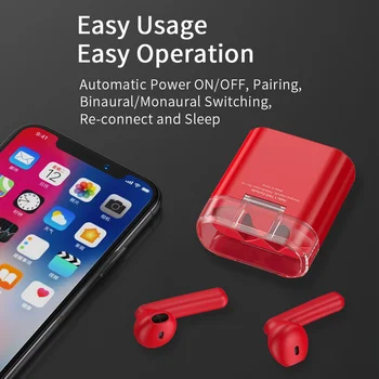 Wireless Headphones Bluetooth Earphone TWS In-Ear Sweatproof Earphone HiFi Stereo Gaming Headsets with Microphone for Running
Wireless Headphones Bluetooth Earphone TWS In-Ear Sweatproof Earphone HiFi Stereo Gaming Headsets with Microphone for Running