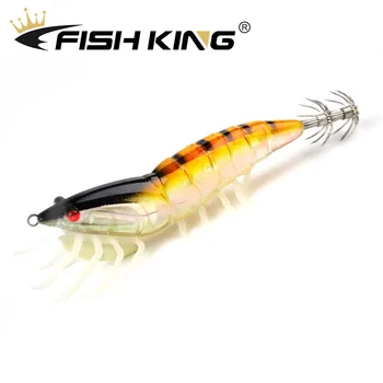 FISH KING Squid Lures 3.0#3.5# Lead Sinker Jigs Octopus Wood Shrimp Bait With Squid Hook Soft foot Luminous Fishing Lures
FISH KING Squid Lures 3.0#3.5# Lead Sinker Jigs Octopus Wood Shrimp Bait With Squid Hook Soft foot Luminous Fishing Lures