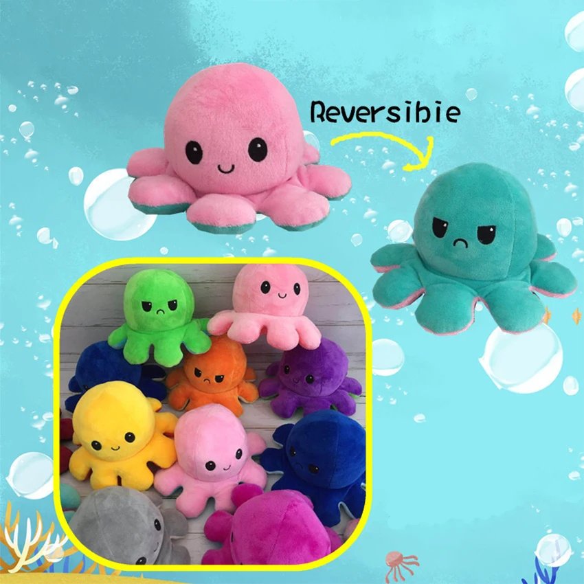 1 Pcs Cute Plush octopus Toy Reversible octopus Flip Color Plush Doll Marine Life Pattern Color Filled Plush Animal Toy
1 Pcs Cute Plush octopus Toy Reversible octopus Flip Color Plush Doll Marine Life Pattern Color Filled Plush Animal Toy