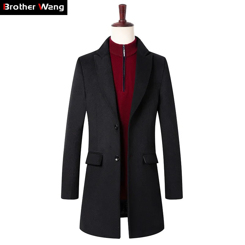 Winter Men's Wool Coat 2019 New Business Casual Thick Warm Peacoat Long Overcoat Jacket Male Brand Clothes Red Wine Gray Black
Winter Men's Wool Coat 2019 New Business Casual Thick Warm Peacoat Long Overcoat Jacket Male Brand Clothes Red Wine Gray Black