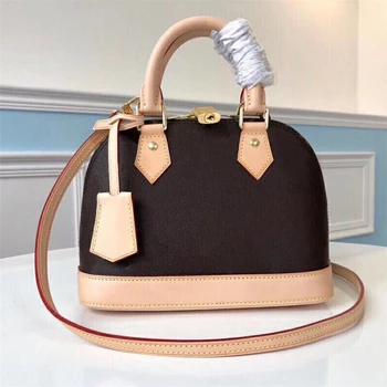 

HOT Europe and America Latest fashion Female handbag Best quality genuine leather bag ALMA BB Women Shoulder Bag Free shipping