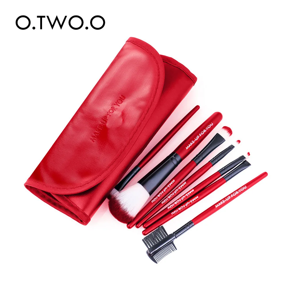O.TWO.O 7pcs/lot Red Make Up Brushes Set Cosmetics Brush Set Beauty Eye Primer Powder Blush Brush With Pag Woman's cosmetic set
O.TWO.O 7pcs/lot Red Make Up Brushes Set Cosmetics Brush Set Beauty Eye Primer Powder Blush Brush With Pag Woman's cosmetic set