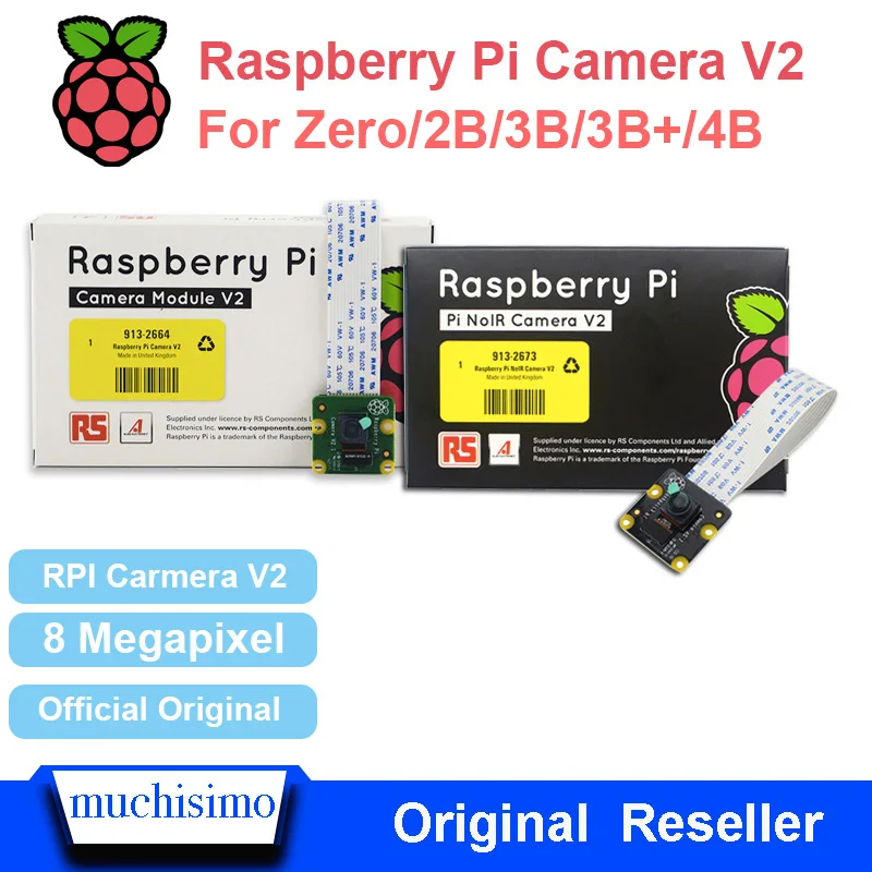 Raspberry Pi Camera Module V2 - 8MP 1080P30 / Raspberry Pi NoIR Camera Module V2 - 8MP 1080P30 Support Raspberry Pi 3b, 3b+, 4b
Raspberry Pi Camera Module V2 - 8MP 1080P30 / Raspberry Pi NoIR Camera Module V2 - 8MP 1080P30 Support Raspberry Pi 3b, 3b+, 4b