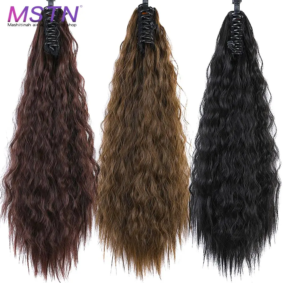 MSTN Girls Long Curly Ponytail Nine Colors Synthetic High Temperature Fiber Grab Type Drawstring Hair Ponytail For Women
MSTN Girls Long Curly Ponytail Nine Colors Synthetic High Temperature Fiber Grab Type Drawstring Hair Ponytail For Women