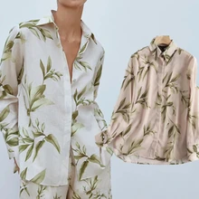 Maxdutti Autumn Blusas Mujer De Moda 2021 LooseBlouse Women England Style Fashion Indie Folk Tropical Printing Casual Shirt Tops
Maxdutti Autumn Blusas Mujer De Moda 2021 LooseBlouse Women England Style Fashion Indie Folk Tropical Printing Casual Shirt Tops