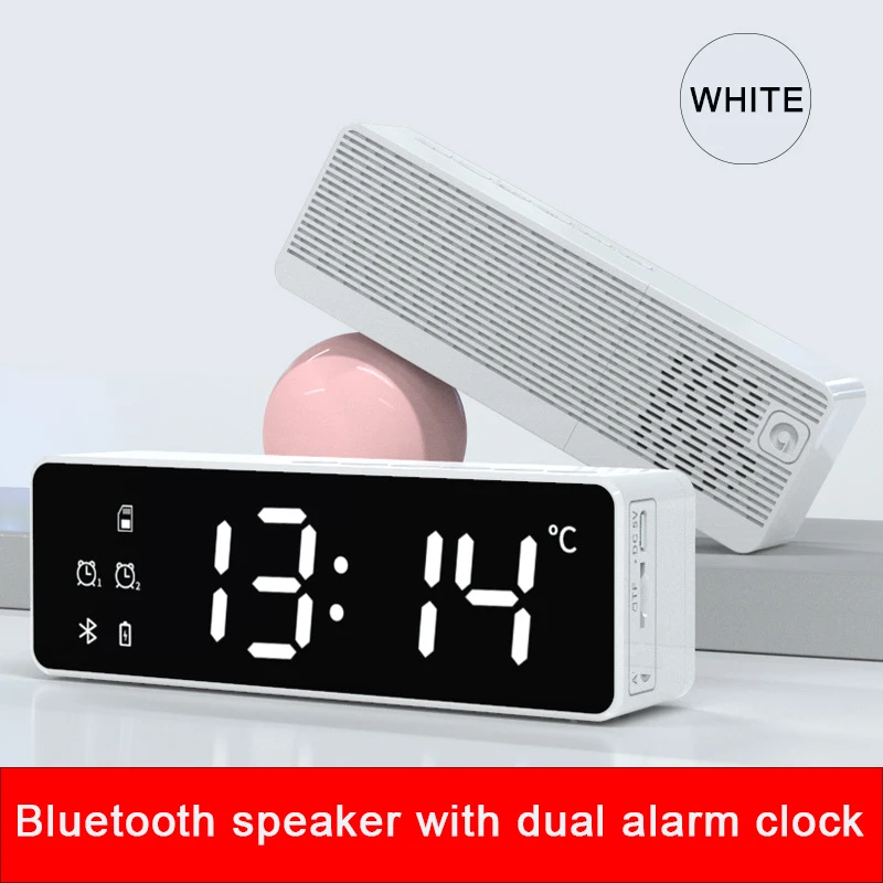 Alarm Clock Bluetooth Speaker With FM Radio Wireless Mini Portable Alarm Clock Speaker Automation Modules
Alarm Clock Bluetooth Speaker With FM Radio Wireless Mini Portable Alarm Clock Speaker Automation Modules