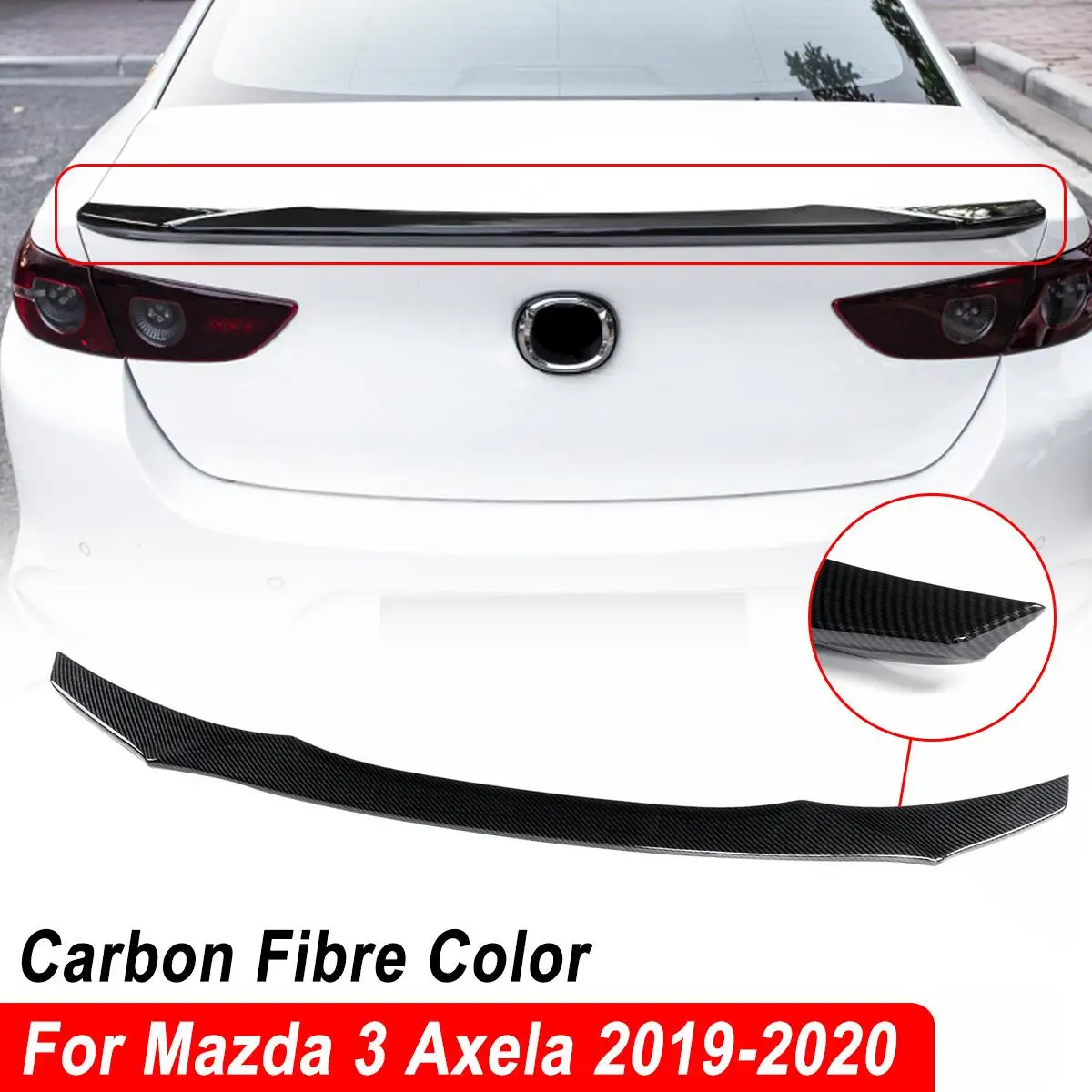 Glossy Black/ Carbon Fibre Color ABS Trunk Spoiler Wing For-Mazda 3 Axela 2019-2020 Trunk Spoiler Wing
Glossy Black/ Carbon Fibre Color ABS Trunk Spoiler Wing For-Mazda 3 Axela 2019-2020 Trunk Spoiler Wing