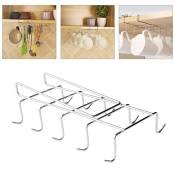 10 Hooks Stainless Steel Wardrobe Hanger Coffee Mug Cup Holder Drainer Kitchen Wine Glass Storage Rack Cupboard Cabinet Hanging
10 Hooks Stainless Steel Wardrobe Hanger Coffee Mug Cup Holder Drainer Kitchen Wine Glass Storage Rack Cupboard Cabinet Hanging