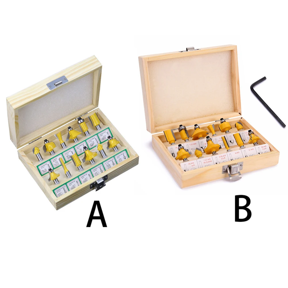 15pcs Woodworking Milling Cutter Tools Shank Sealed Bearing Router Bits Set Engraving Cutting Tools with Wooden Case
15pcs Woodworking Milling Cutter Tools Shank Sealed Bearing Router Bits Set Engraving Cutting Tools with Wooden Case