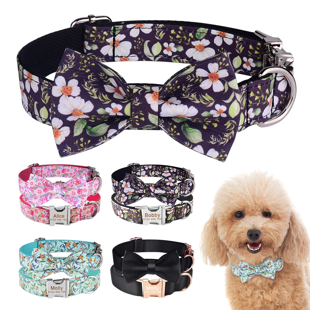 Adjustable Nylon Bow Unisex Personalized Dog Collar Small Large Medium Pet Dog Collar Pitbull Printed Engraved Name Dog Tag
Adjustable Nylon Bow Unisex Personalized Dog Collar Small Large Medium Pet Dog Collar Pitbull Printed Engraved Name Dog Tag