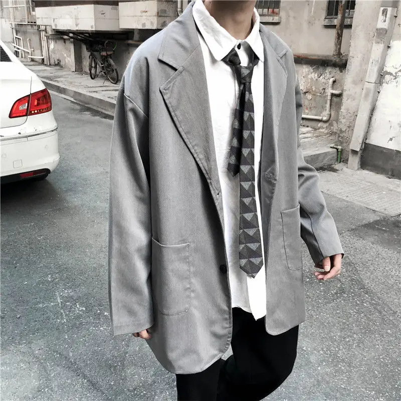 2020 Spring And Autumn New Youth Popular Korean Version Ins Loose Solid Color Suit Fashion Casual Plus Size Top Black/grey
2020 Spring And Autumn New Youth Popular Korean Version Ins Loose Solid Color Suit Fashion Casual Plus Size Top Black/grey