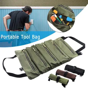 Canvas Tool Roll Bag 19" Multi-function Zipper Storage Pocket Hanging Portable Tote Carrier Holder Organizer Tools Storage Bag
Canvas Tool Roll Bag 19" Multi-function Zipper Storage Pocket Hanging Portable Tote Carrier Holder Organizer Tools Storage Bag
