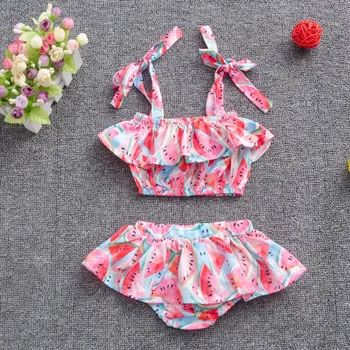 Summer Baby Girls Swimwear Sets Watermelon Print 2 Pieces Kids Swimsuits Clothes Beach Wear Tops + Shorts Set 
Summer Baby Girls Swimwear Sets Watermelon Print 2 Pieces Kids Swimsuits Clothes Beach Wear Tops + Shorts Set