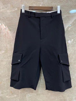 2020 Spring and Summer New Women's Symmetrical Pocket Decoration Solid Wild Capris Pants 416
2020 Spring and Summer New Women's Symmetrical Pocket Decoration Solid Wild Capris Pants 416