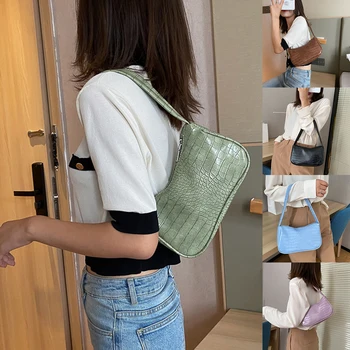 Vintage cowhide crocodile Rachel one-shoulder baguette with leather for women in 2020 Axillary package women bag hand bags 
Vintage cowhide crocodile Rachel one-shoulder baguette with leather for women in 2020 Axillary package women bag hand bags