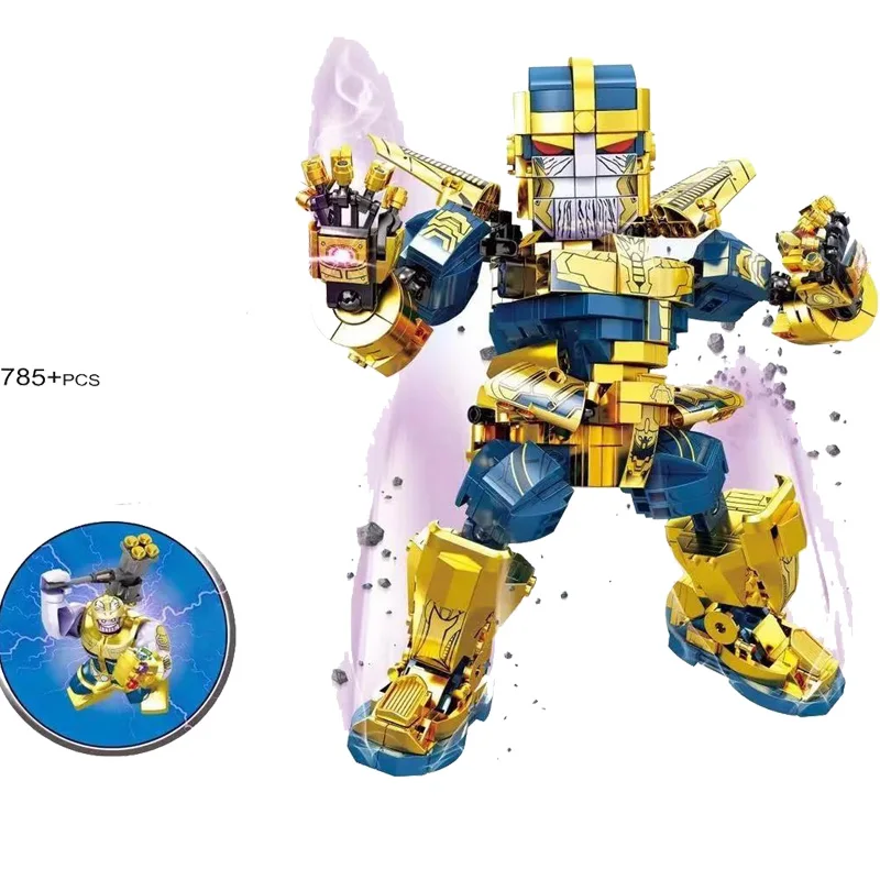785Pcs Marvel Avengers Endgame Super Heroes Super Thanos Mech Warrior Figures Building Blocks Toys For children Gifts
785Pcs Marvel Avengers Endgame Super Heroes Super Thanos Mech Warrior Figures Building Blocks Toys For children Gifts