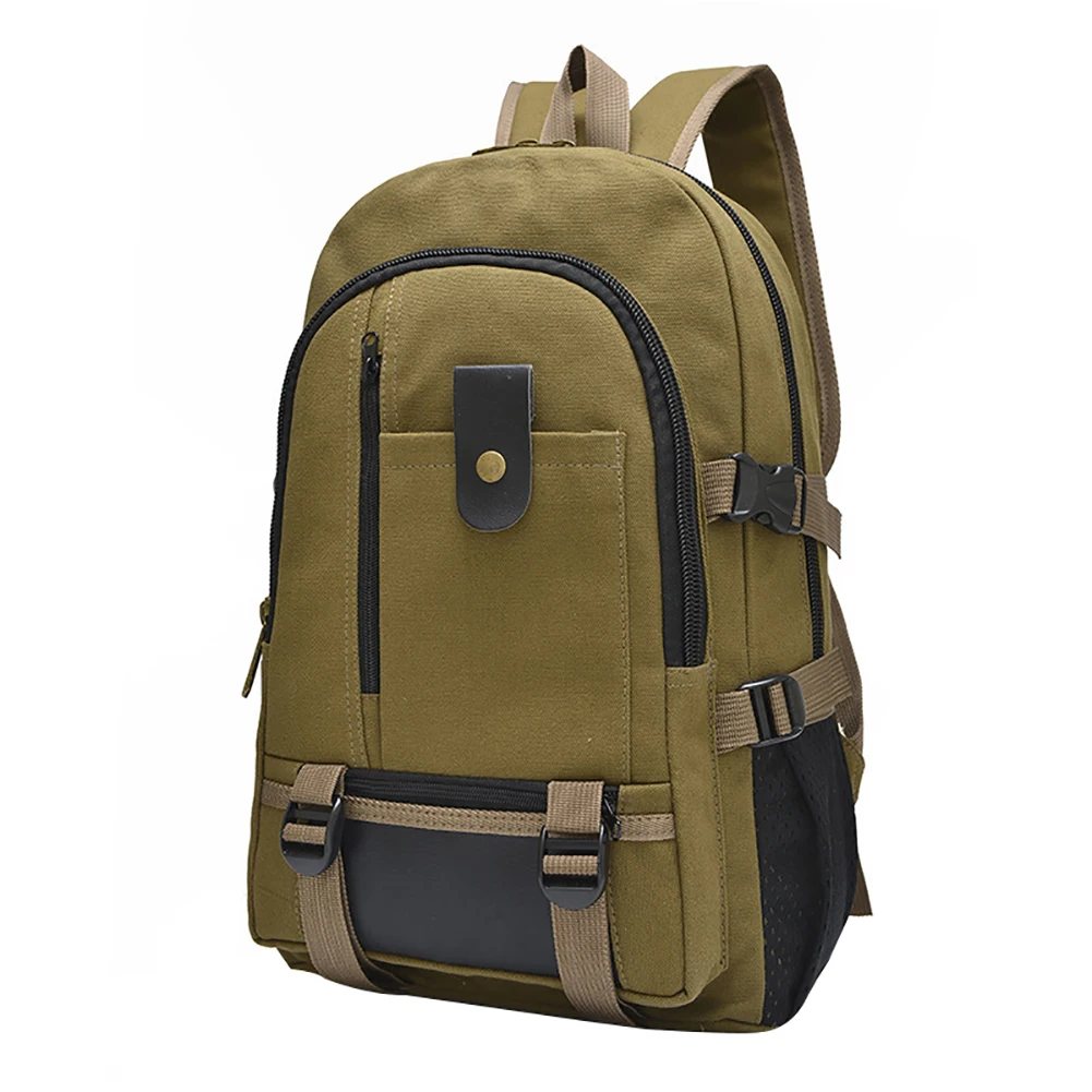 Men Casual Canvas Backpack School Rucksack Vintage Satchel Shoulder Laptop Bag Wear resisting package