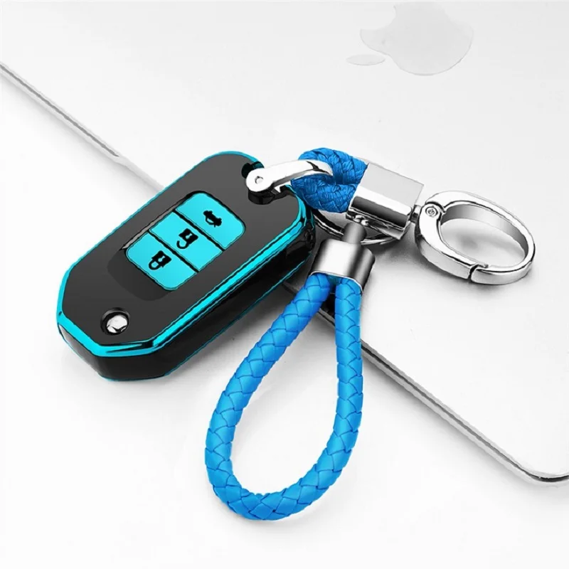 2020 Soft TPU Car Key Case for Honda Civic CR-V HR-V Agreement Jade Crider Odyssey 2015-2018 Remote Control key Accessories | Автомобили и