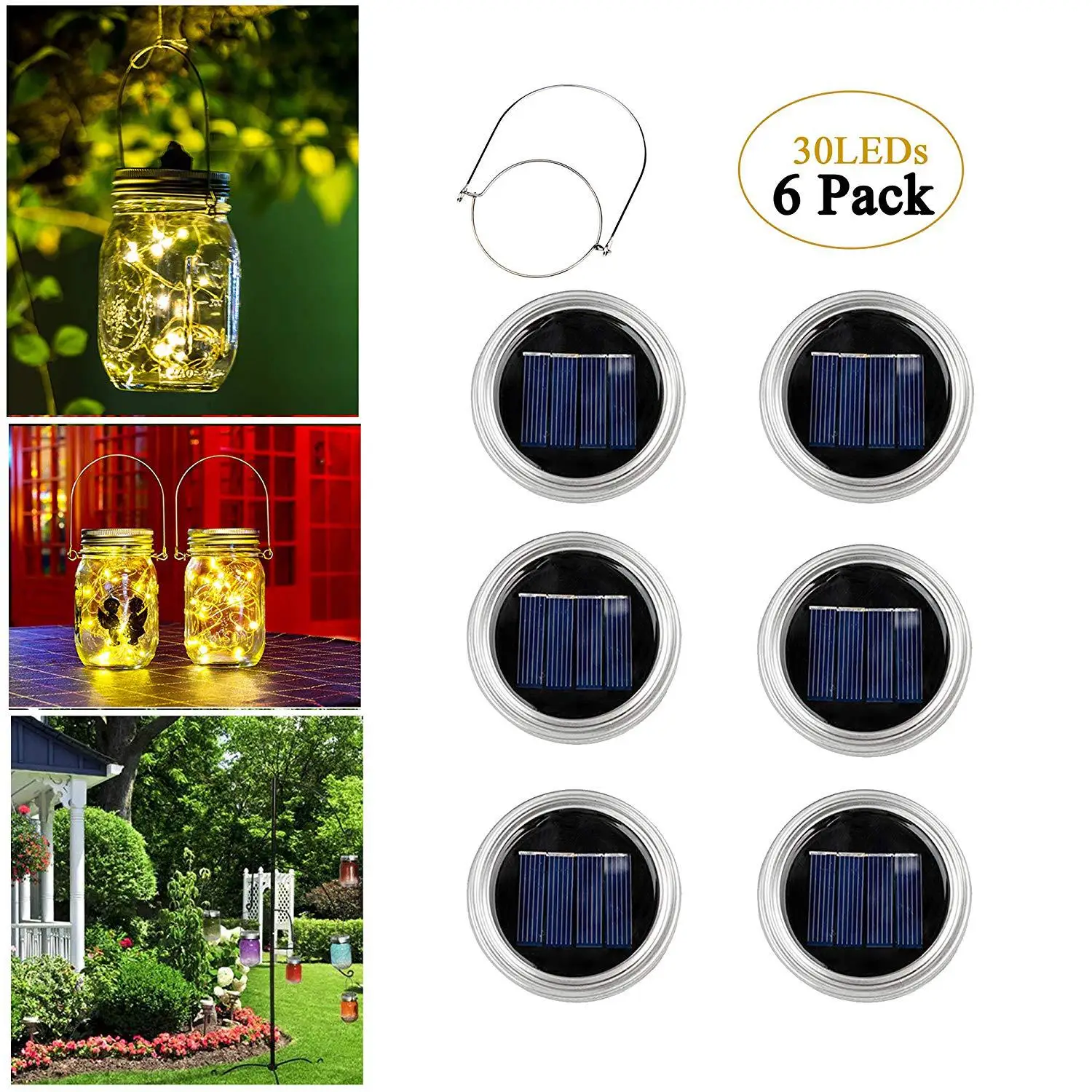 Solar Mason Tank Cover Copper Wire Lamp String 20LED Creative Home Outdoor Waterproof Decorative Lights LED Colorful Lights Stri
Solar Mason Tank Cover Copper Wire Lamp String 20LED Creative Home Outdoor Waterproof Decorative Lights LED Colorful Lights Stri