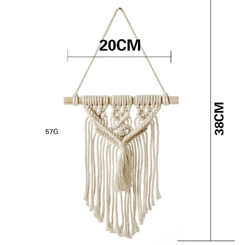 Nordic Boho Macrame Wall Tapestry - Handwoven Cotton 6 H37f5d254b8c648a3a5be28d340ea2ea0N