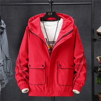2019 Hip Hop Men Hooded Windbreaker Jacket Retro Harajuku Streetwear Jacket Multi Pockets Casual Jacket Coat Hoodie Autumn
2019 Hip Hop Men Hooded Windbreaker Jacket Retro Harajuku Streetwear Jacket Multi Pockets Casual Jacket Coat Hoodie Autumn