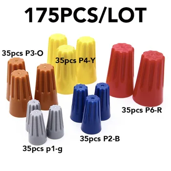 175PCS/SET Wiring crimping cap screw Wire connector Assorted rotating terminal spring type closed terminal Red Yellow Blue Gray
175PCS/SET Wiring crimping cap screw Wire connector Assorted rotating terminal spring type closed terminal Red Yellow Blue Gray