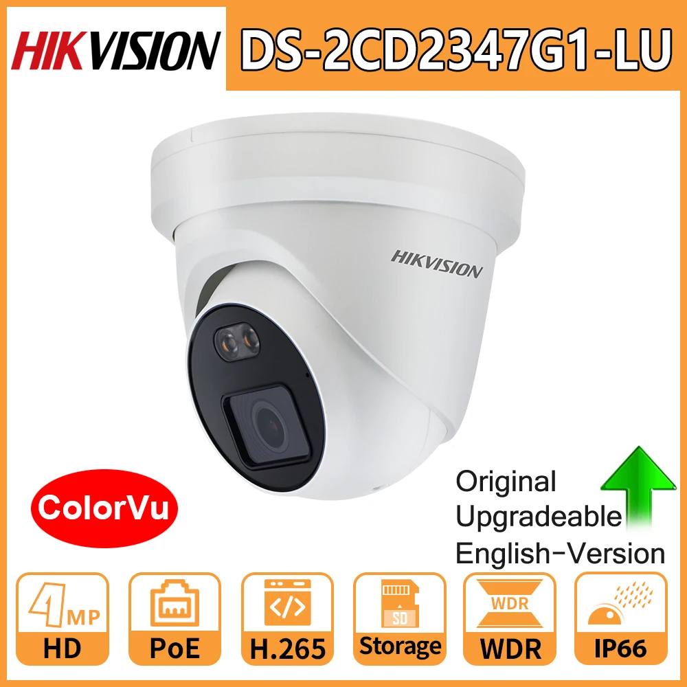 IP-камера Hikvision 4 МП ColorVu револьверный штатив 24/7 дюйма цветное изображение